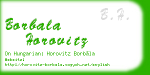 borbala horovitz business card
